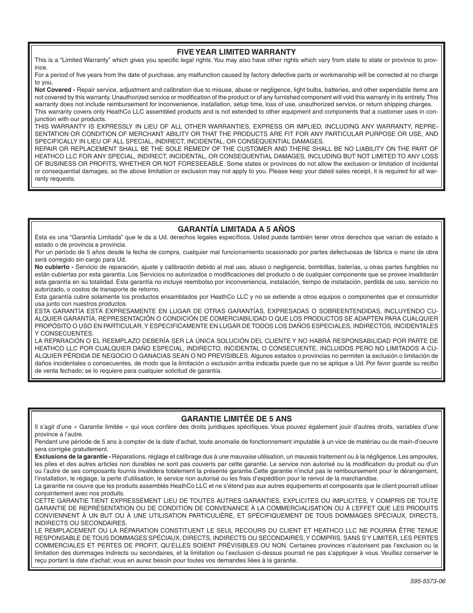 Heath Zenith Compact Twin 150 Watt Halogen SL-5502 User Manual | Page 4 / 4