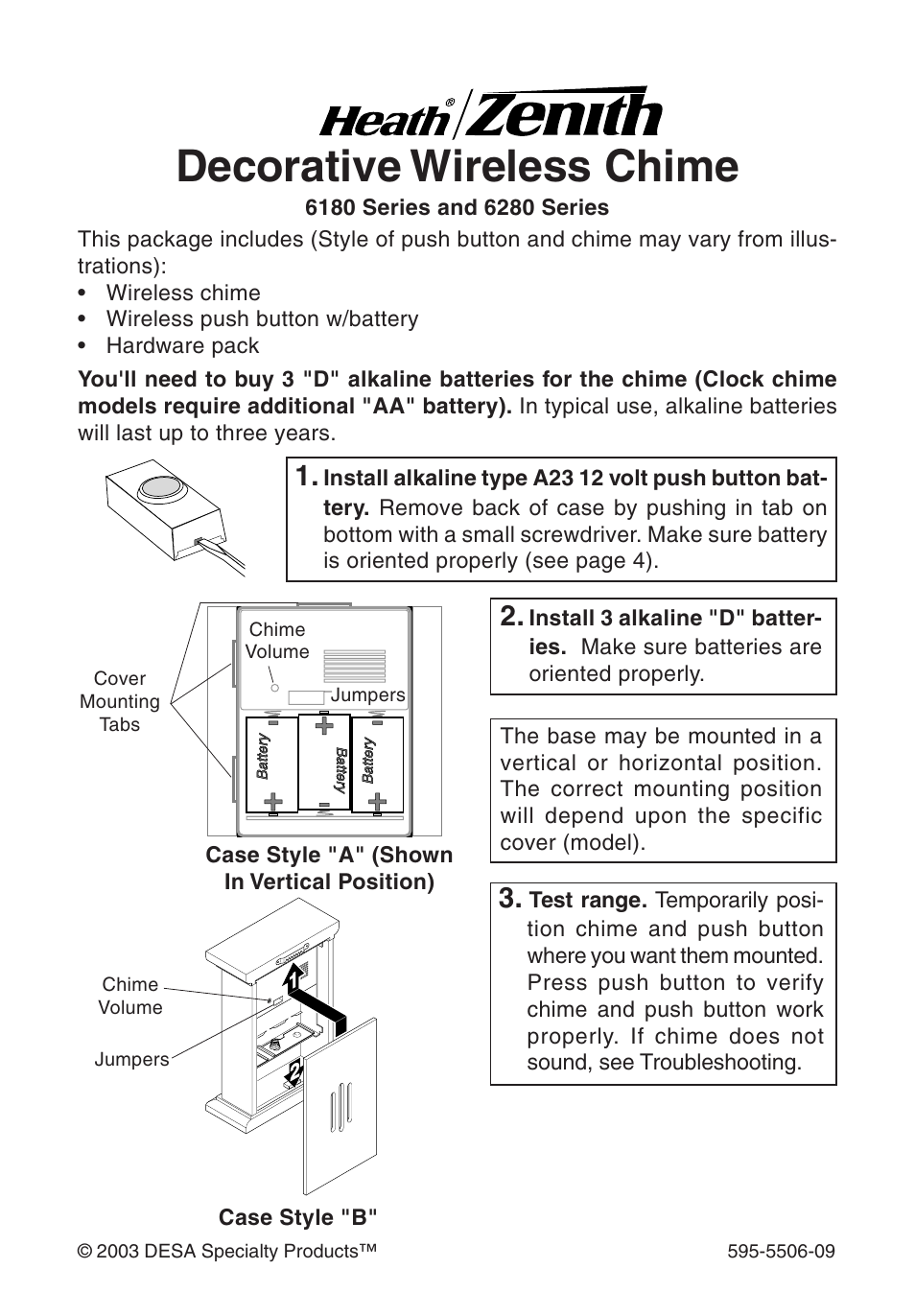 Heath Zenith 6280 User Manual | 20 pages