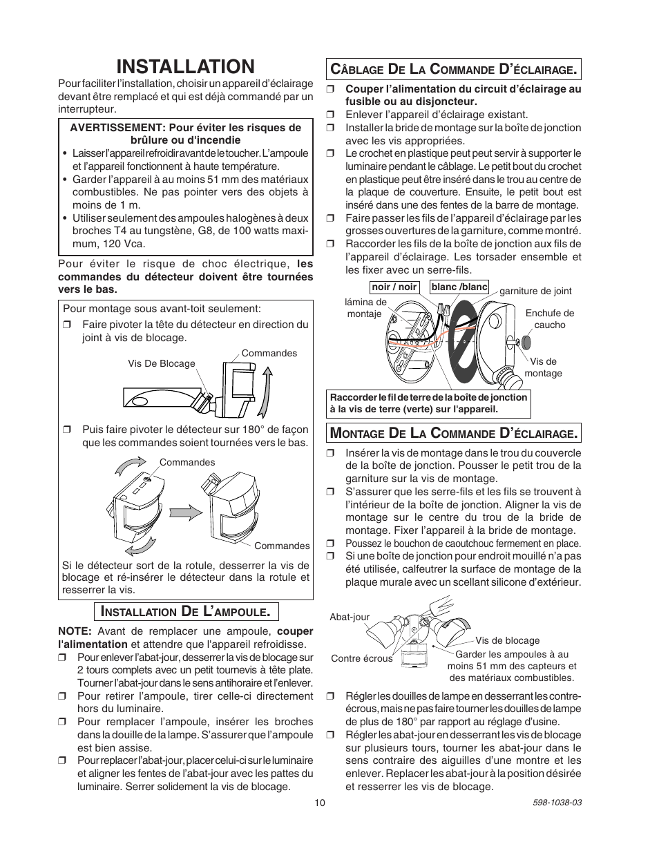 Installation | Heath Zenith DUAL BRITE SL-5597 User Manual | Page 10 / 12