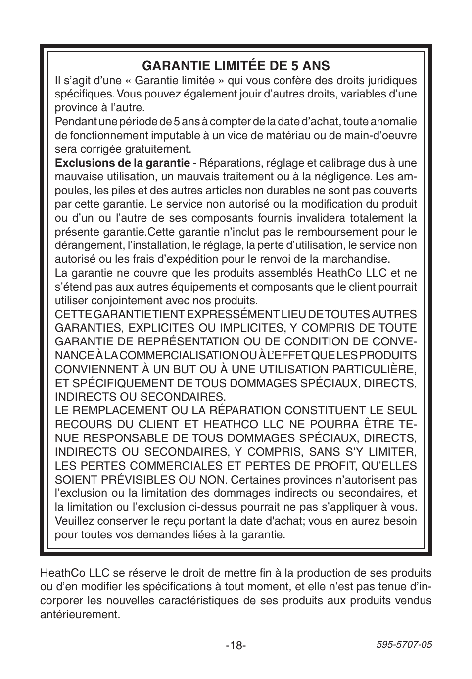 Heath Zenith Wireless Musical Chime SL-6164 User Manual | Page 18 / 20