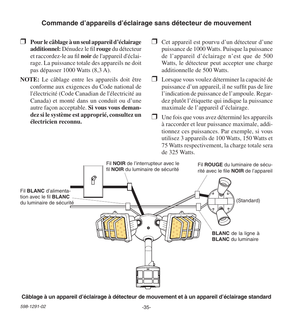 Heath Zenith Motion SenSing Halogen Security Light UT-9260-WH User Manual | Page 35 / 42