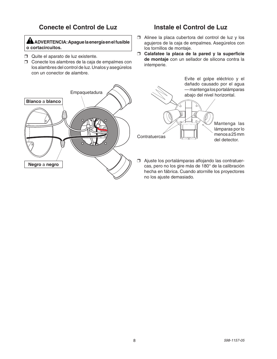 Heath Zenith Motion Sensor Light Control SH-5411 User Manual | Page 8 / 16