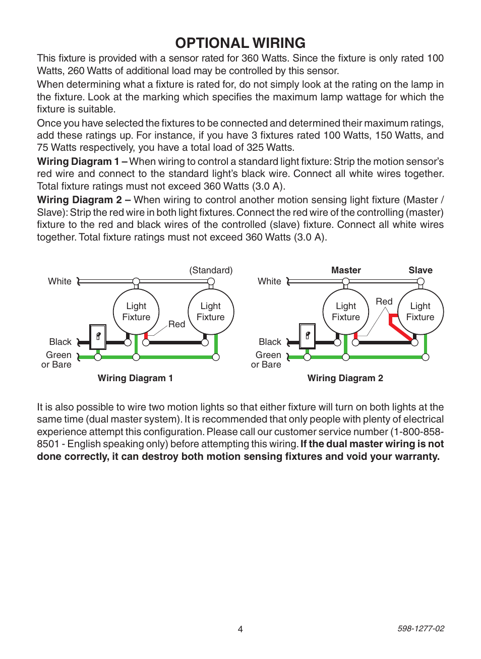 Optional wiring | Heath Zenith SL-4290 Series User Manual | Page 4 / 24
