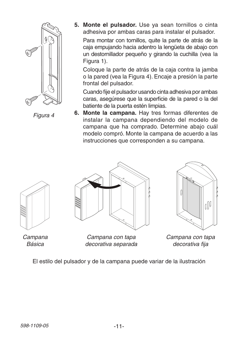 Heath Zenith Wireless Mechanical Battery Operated Chime 598-1109-05 User Manual | Page 11 / 28