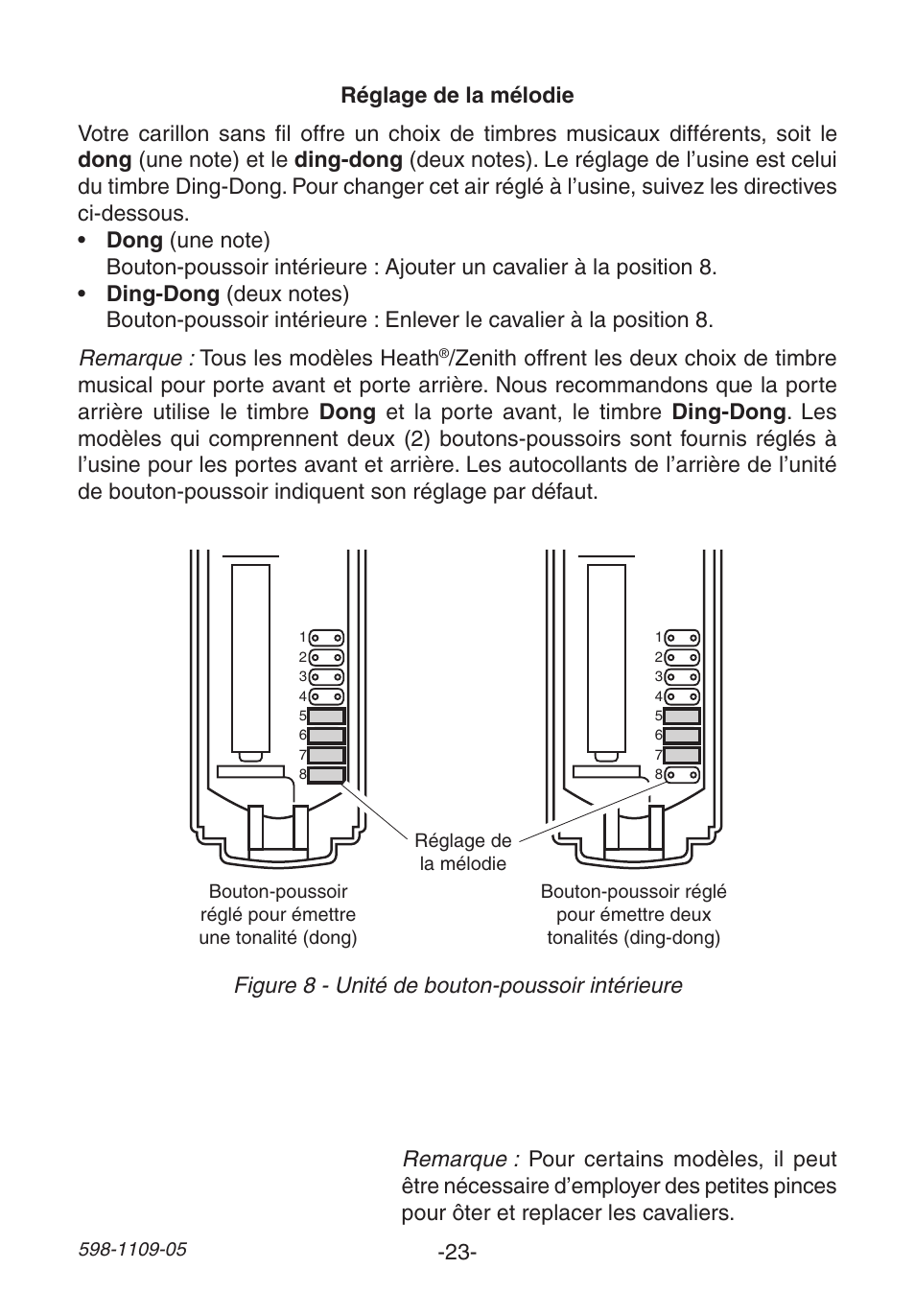 Heath Zenith Wireless Mechanical Battery Operated Chime 598-1109-05 User Manual | Page 23 / 28