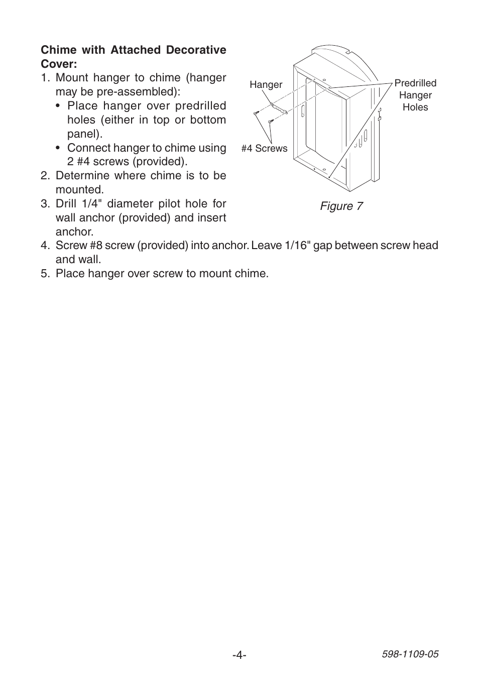 Heath Zenith Wireless Mechanical Battery Operated Chime 598-1109-05 User Manual | Page 4 / 28