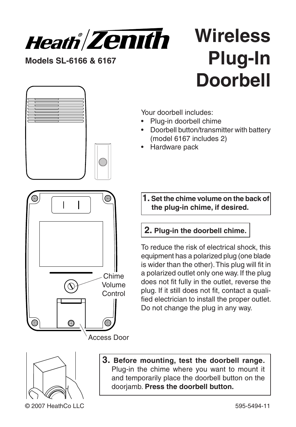 Heath Zenith SL-6166 User Manual | 16 pages