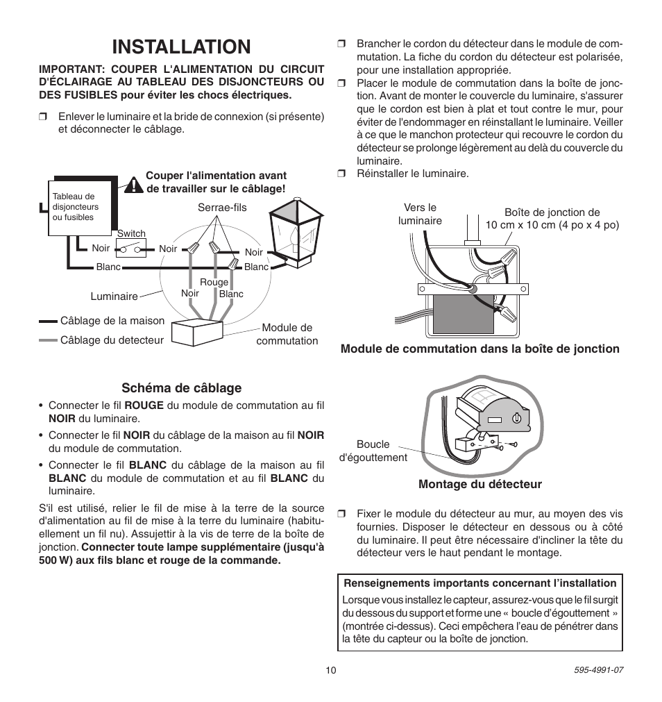 Installation | Heath Zenith SL-5210 User Manual | Page 10 / 12