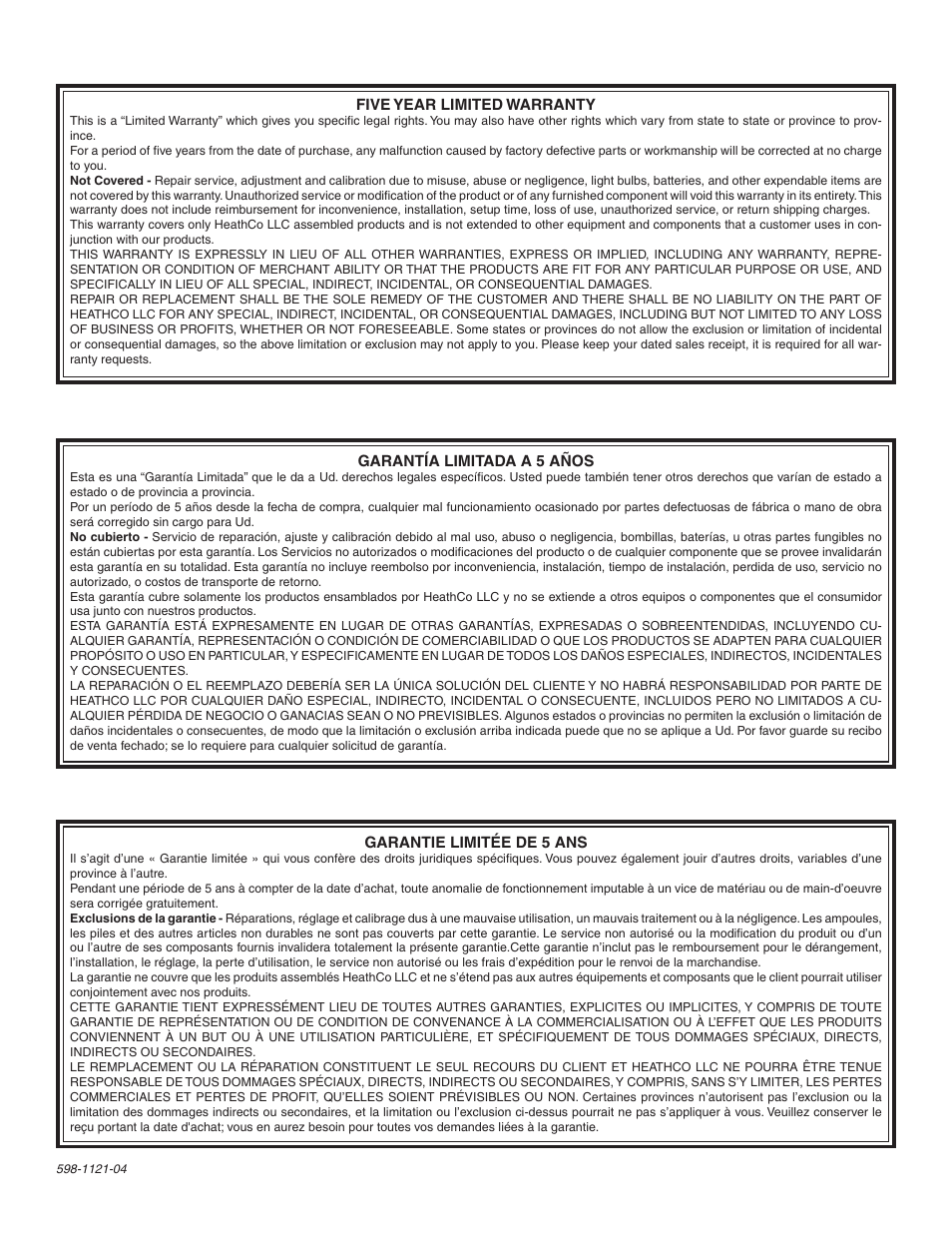 Heath Zenith SL-5571 User Manual | Page 4 / 4