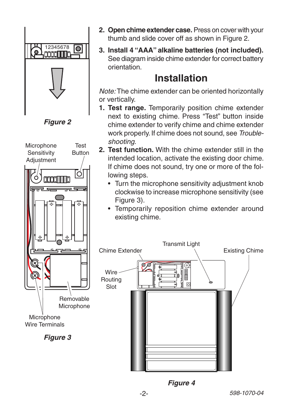 Installation | Heath Zenith Chime Extender 6157 User Manual | Page 2 / 32