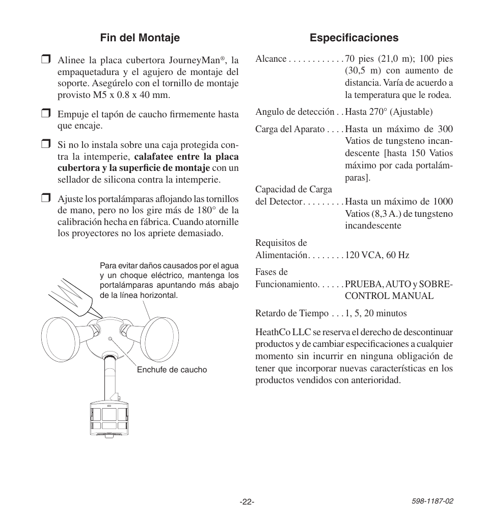 Heath Zenith HD-9250 User Manual | Page 22 / 42