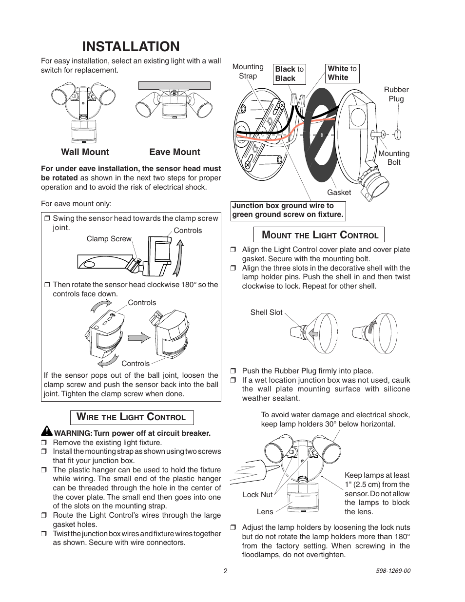 Installation | Heath Zenith SL-5326 User Manual | Page 2 / 16