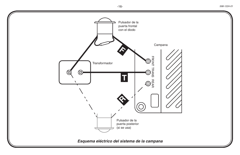 Rt f | Heath Zenith Hardwired Electronic Chime 598-1224-01 User Manual | Page 16 / 24