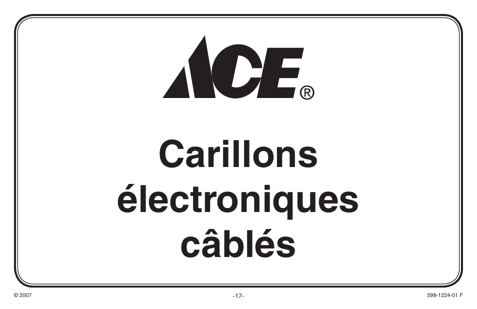 Carillons électroniques câblés | Heath Zenith Hardwired Electronic Chime 598-1224-01 User Manual | Page 17 / 24