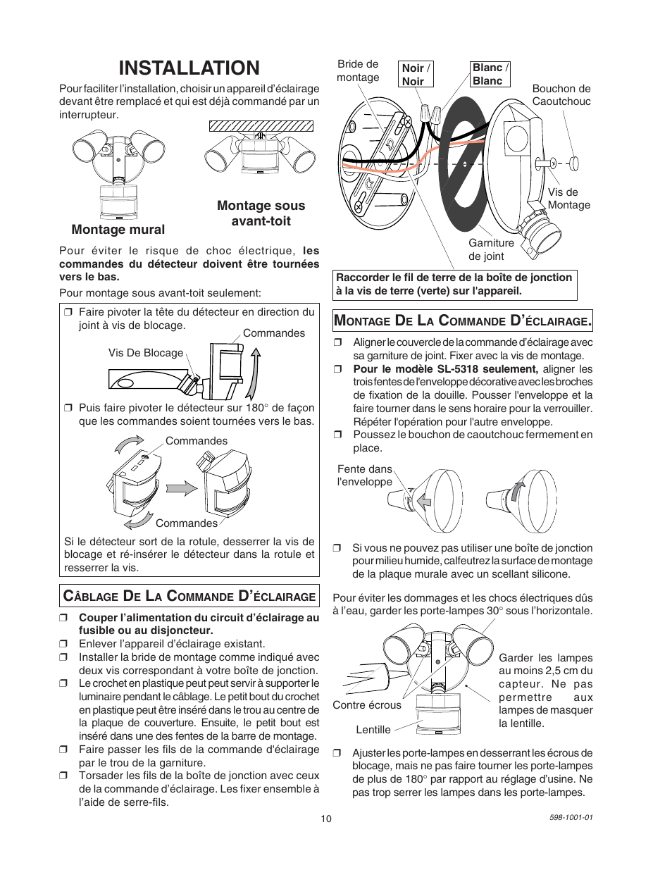 Installation | Heath Zenith DUAL BRITE SL-5318 User Manual | Page 10 / 12