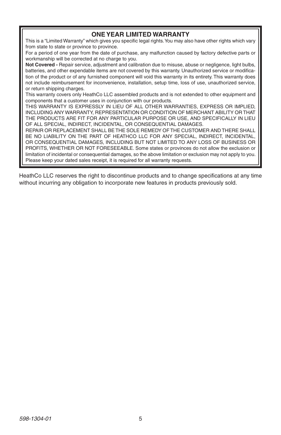 Heath Zenith 598-1304-01 User Manual | Page 5 / 16