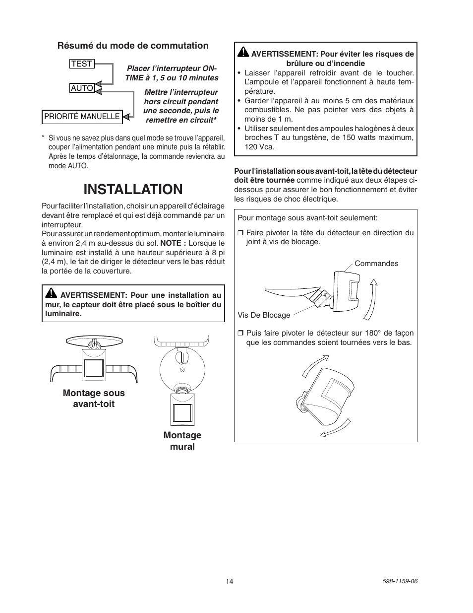 Installation | Heath Zenith SH-5511 User Manual | Page 14 / 20