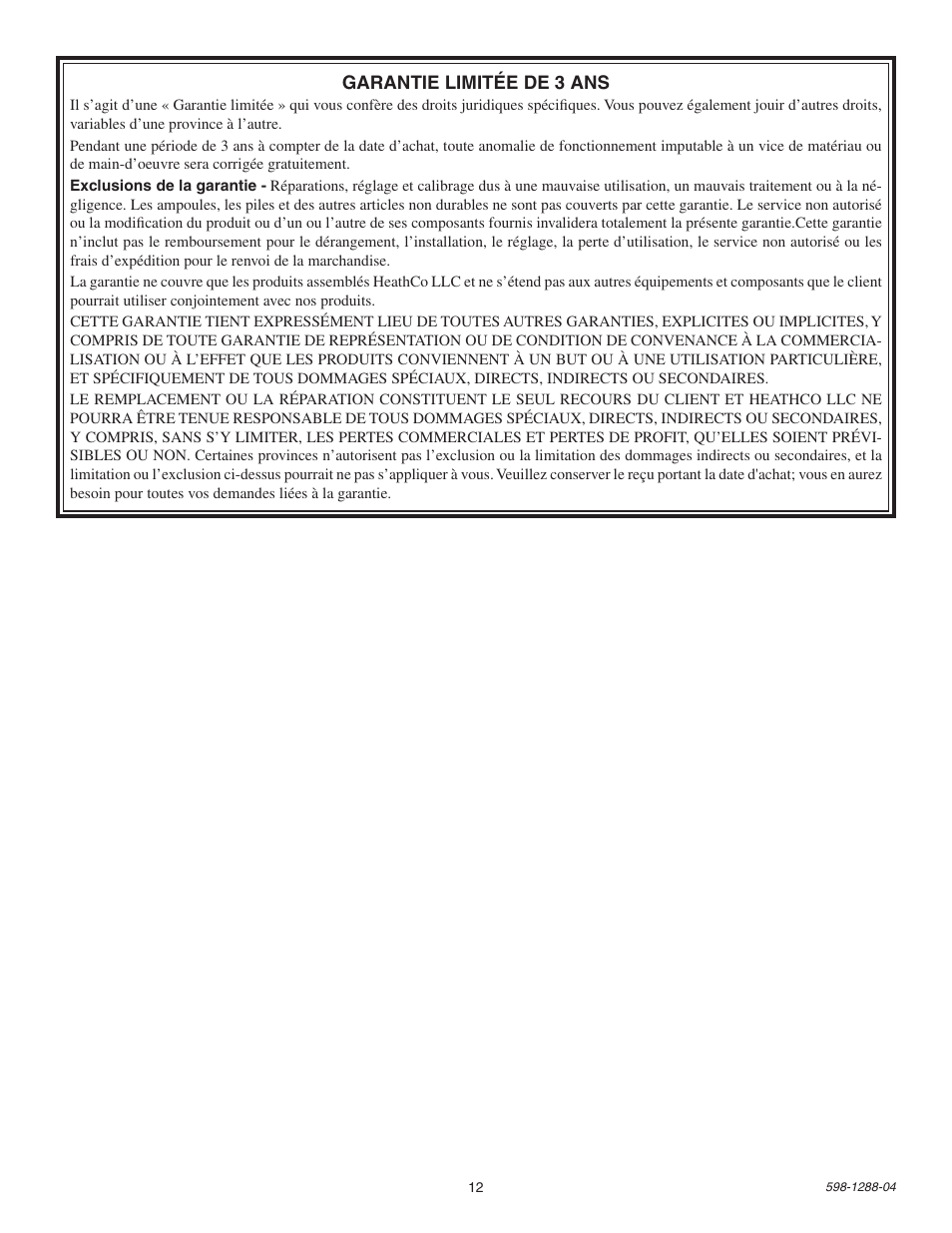 Heath Zenith UT-5666-AL User Manual | Page 12 / 12