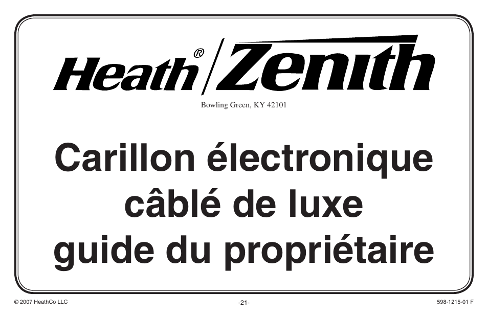 Heath Zenith 598-1215-01 User Manual | Page 21 / 32