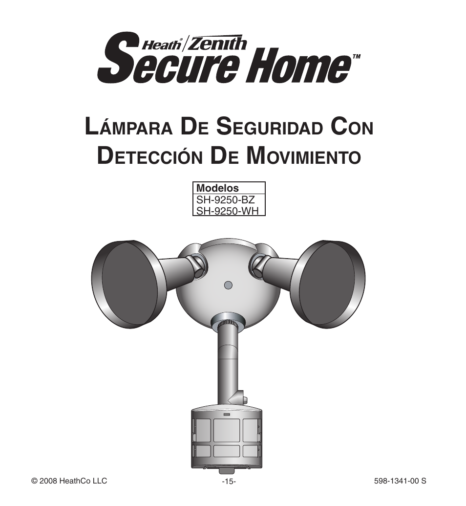 Heath Zenith Secure Home SH-9250-WH User Manual | Page 15 / 42