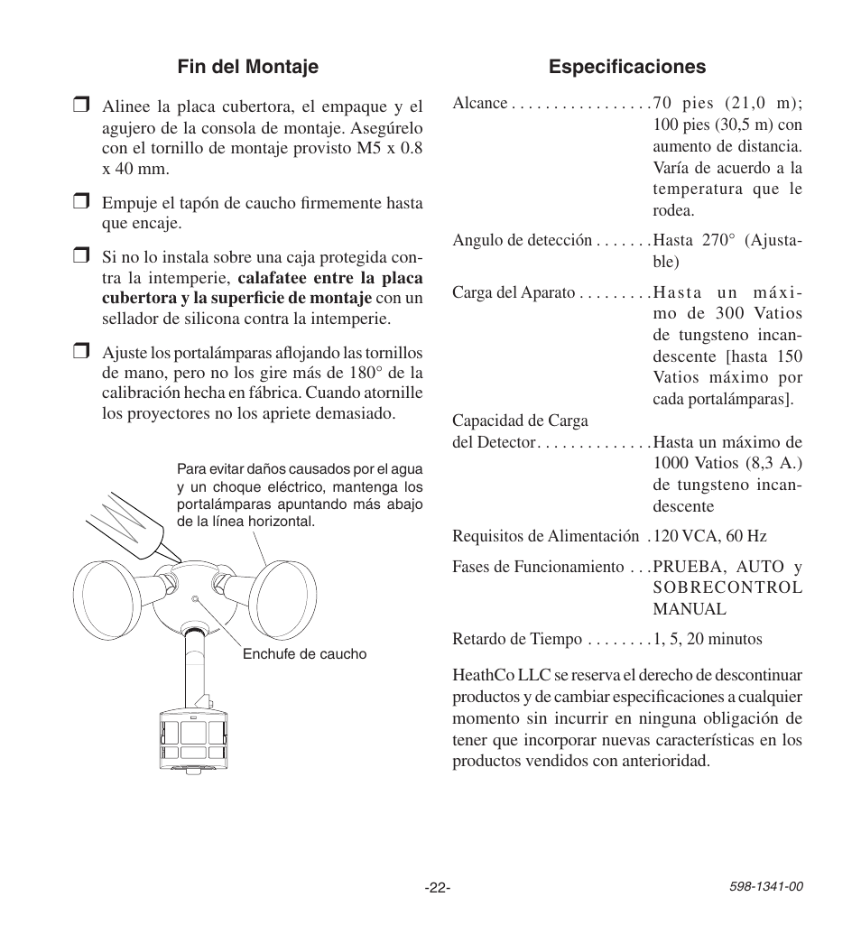 Heath Zenith Secure Home SH-9250-WH User Manual | Page 22 / 42