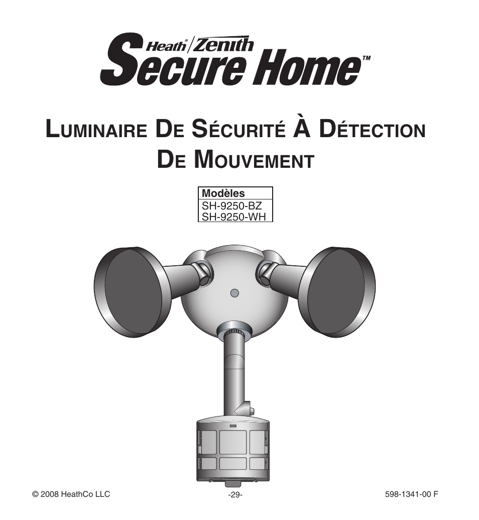 Heath Zenith Secure Home SH-9250-WH User Manual | Page 29 / 42
