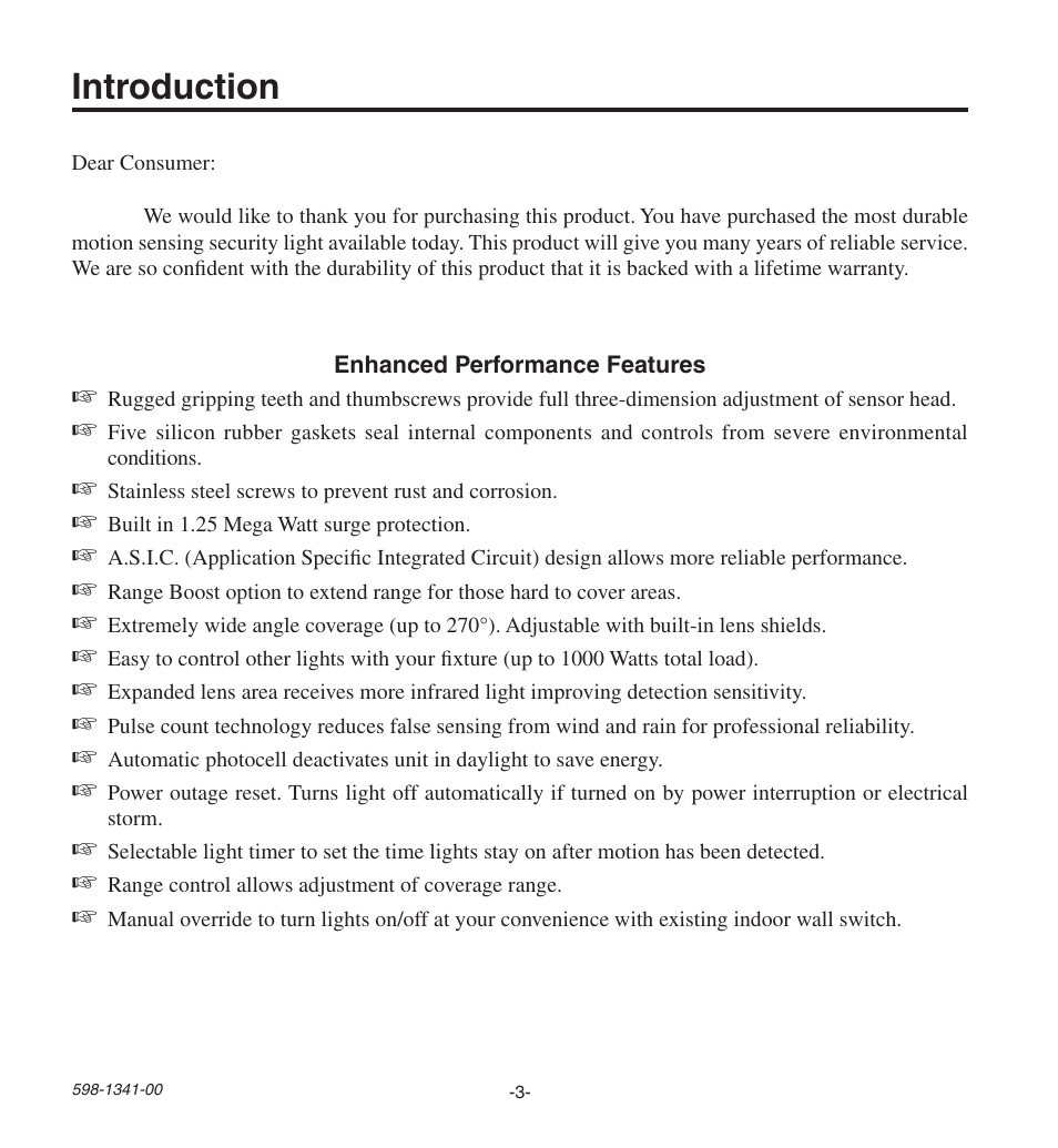 Introduction | Heath Zenith Secure Home SH-9250-WH User Manual | Page 3 / 42