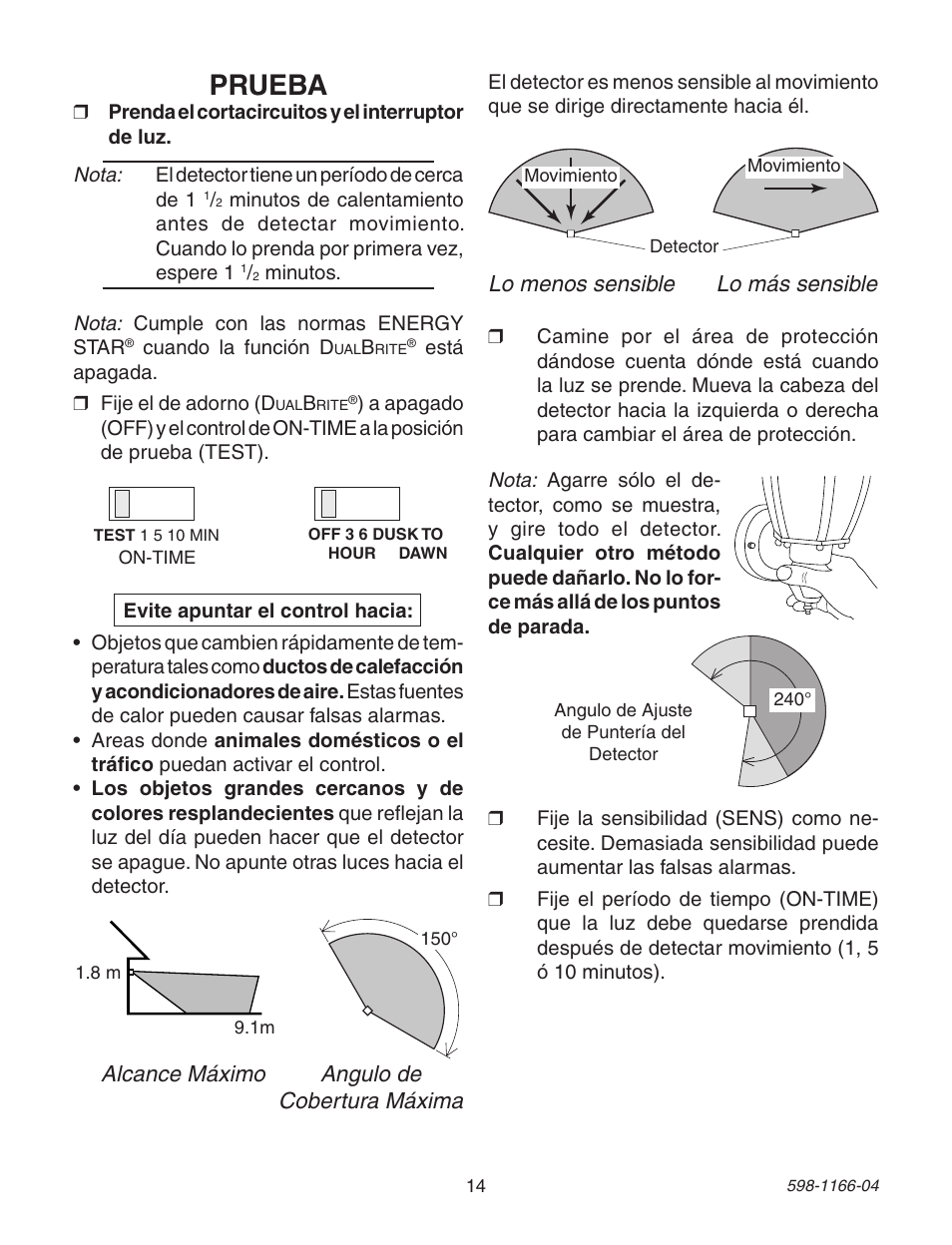 Prueba | Heath Zenith Dual Brite PF-4125-AZ User Manual | Page 14 / 24