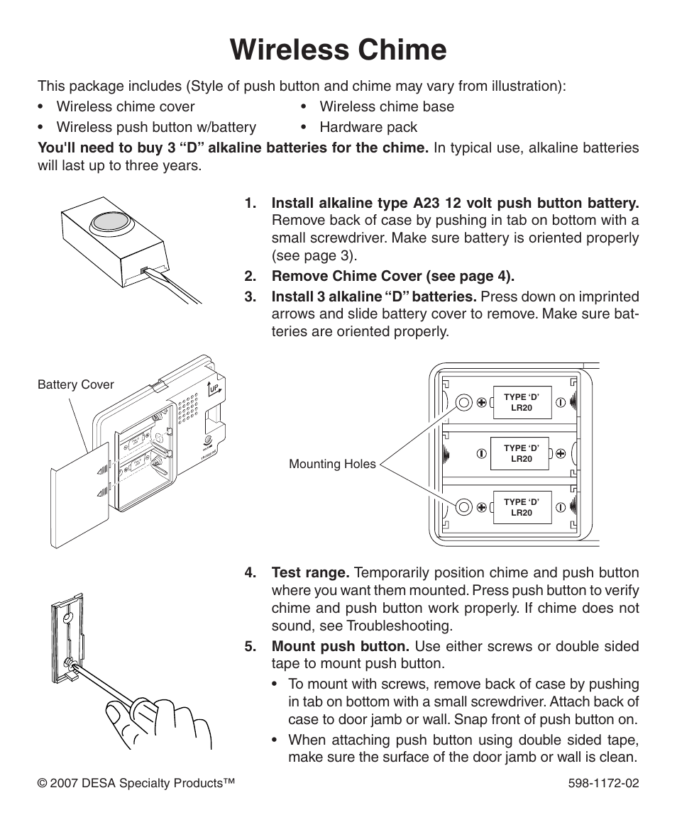 Heath Zenith 598-1172-02 User Manual | 20 pages