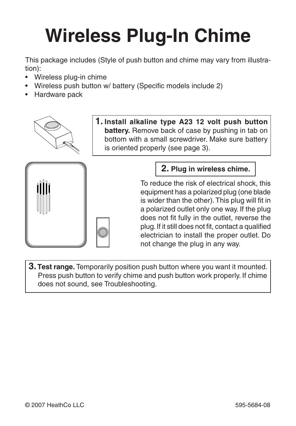 Heath Zenith 595-5684-08 User Manual | 16 pages