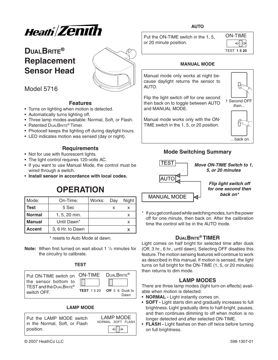 Heath Zenith 5716 User Manual | 16 pages