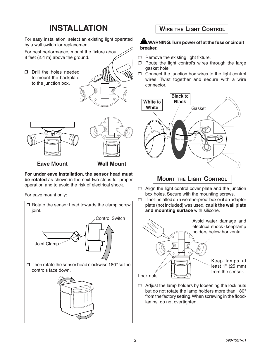 Installation | Heath Zenith BL-1800 User Manual | Page 2 / 12