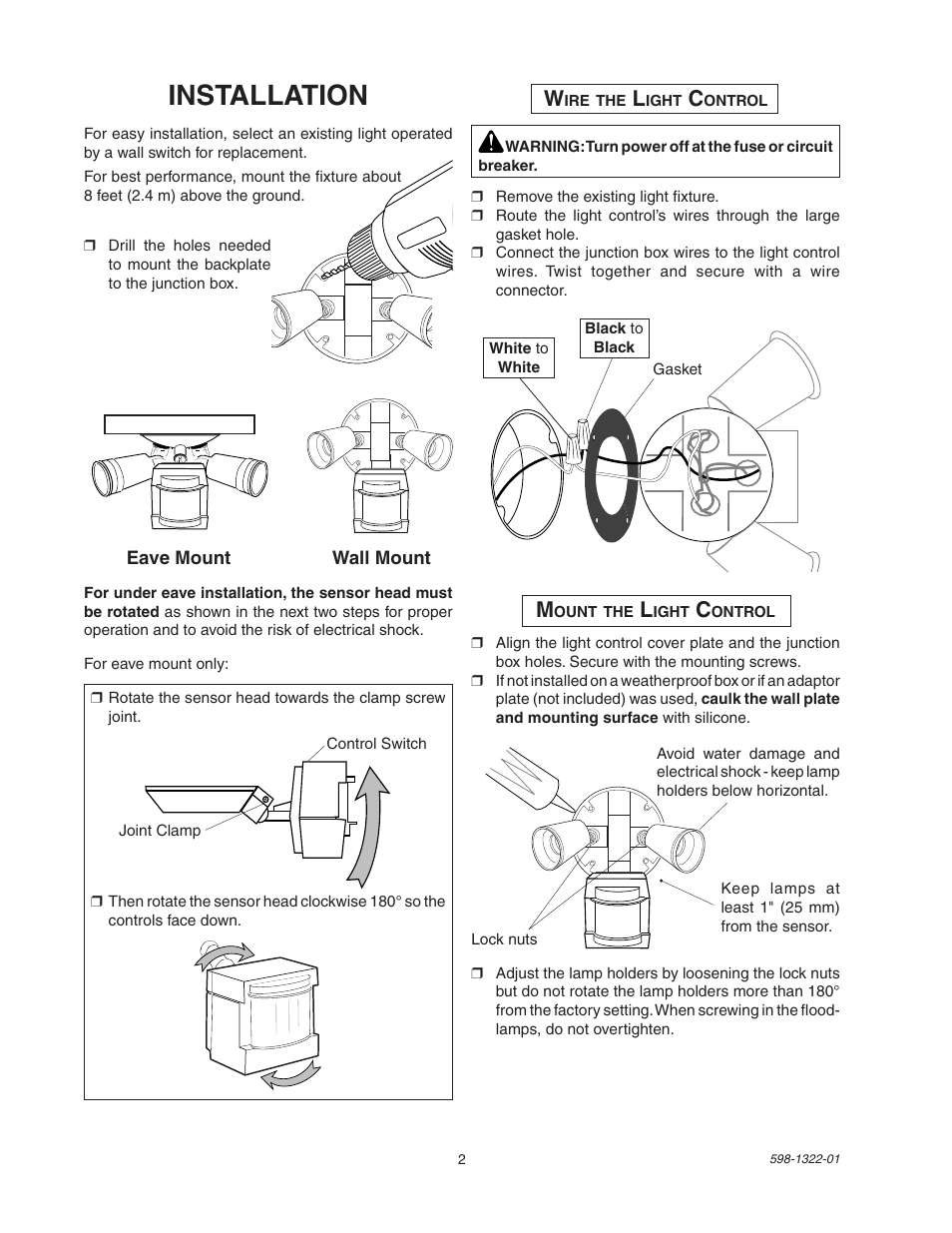 Installation | Heath Zenith BL-2400 User Manual | Page 2 / 12