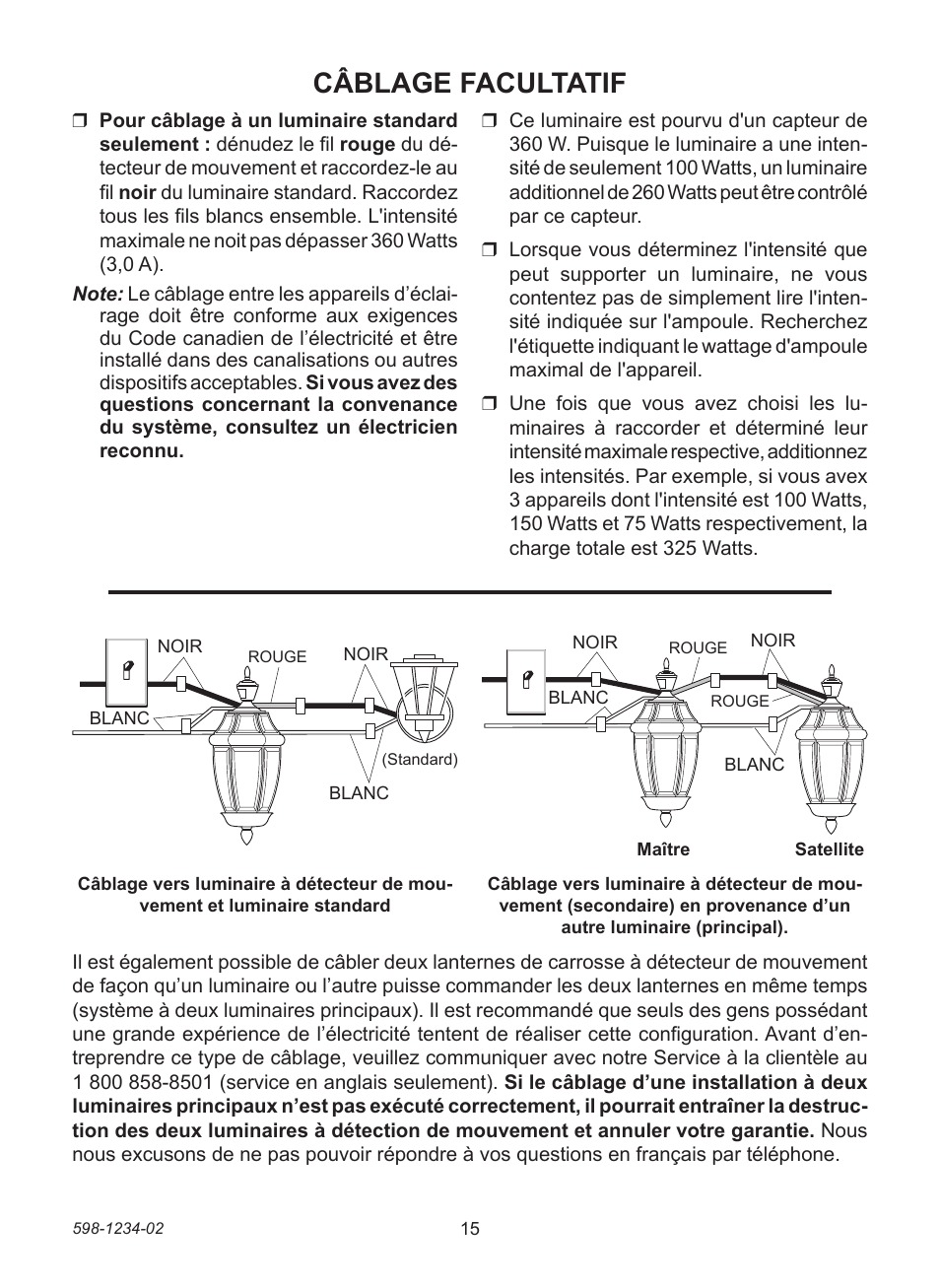 Câblage facultatif | Heath Zenith PF-4290 Series User Manual | Page 15 / 20