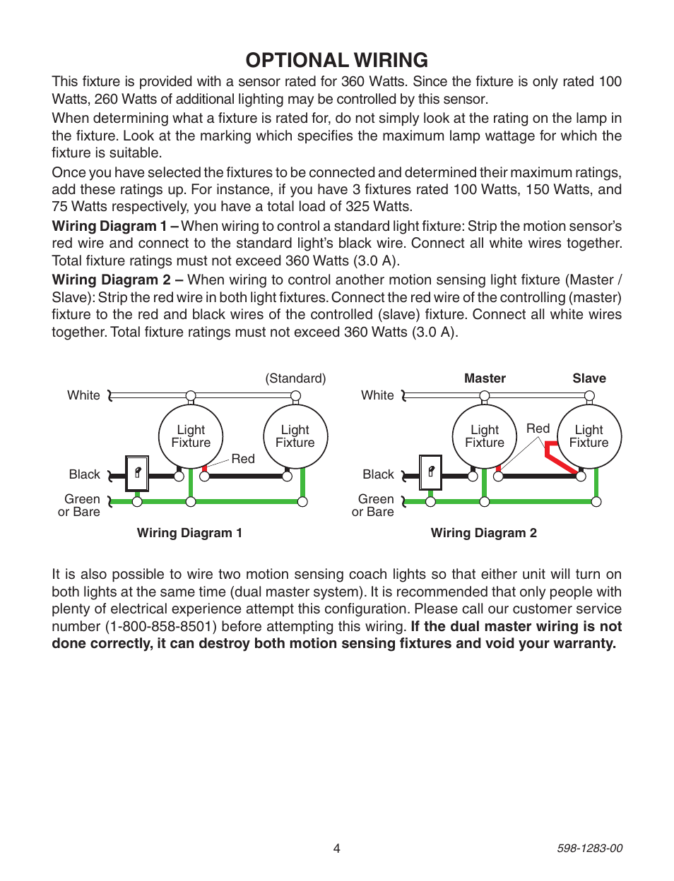 Optional wiring | Heath Zenith 598-1283-00 User Manual | Page 4 / 24