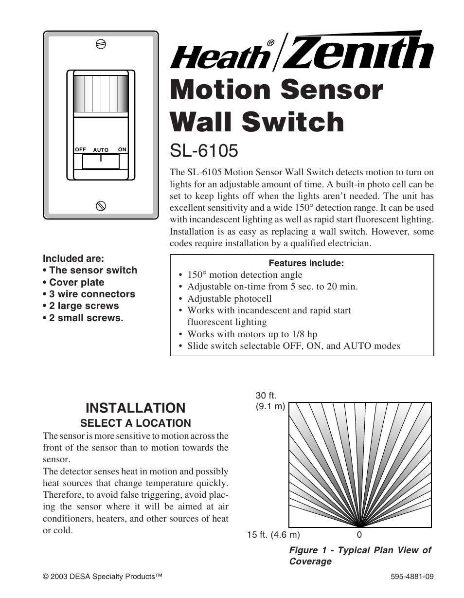 Heath Zenith SL-6105 User Manual | 12 pages