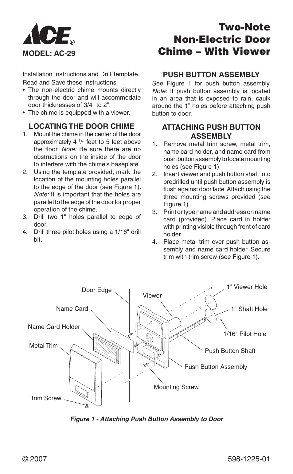 Heath Zenith ac-29 User Manual | 12 pages