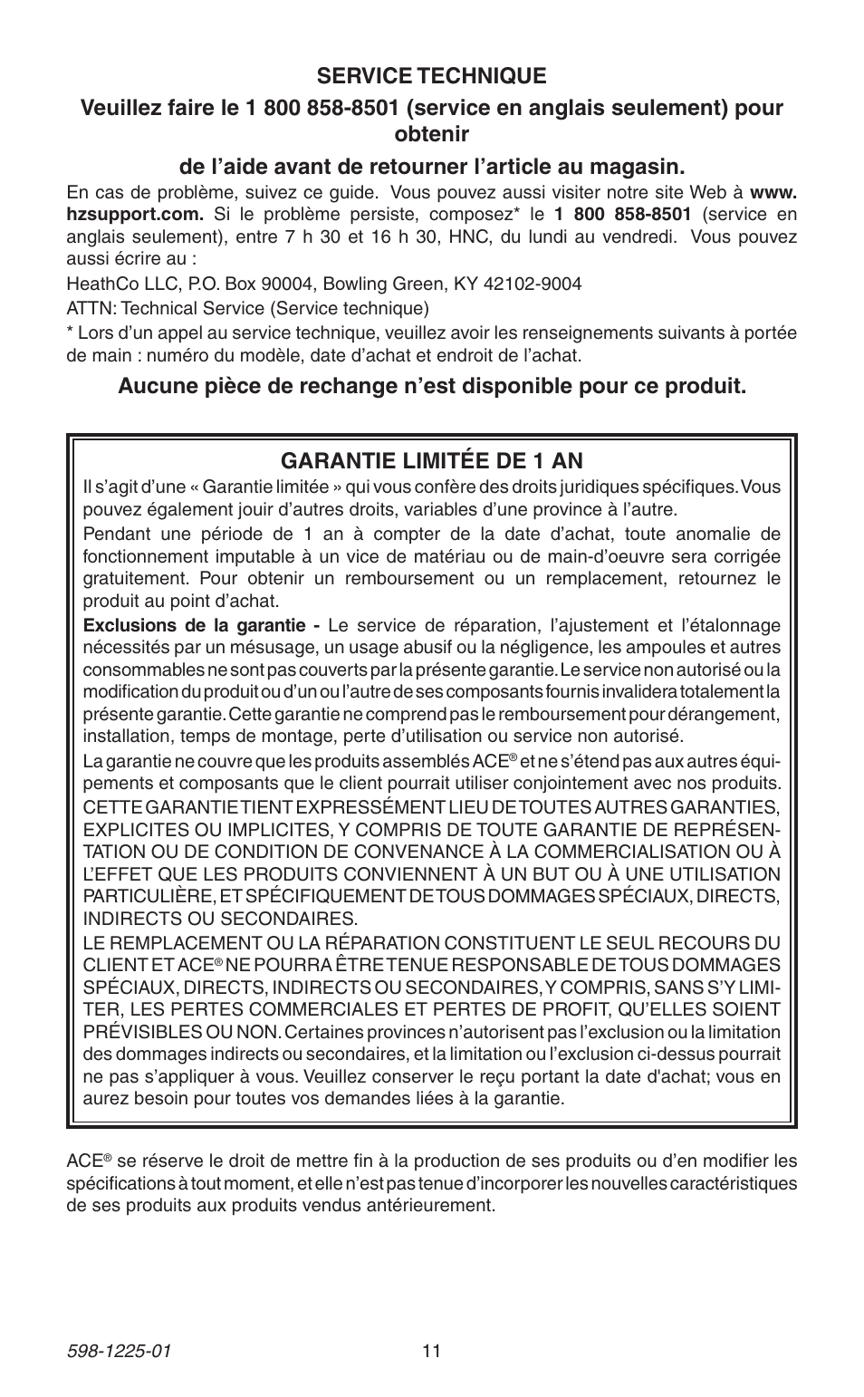 Heath Zenith ac-29 User Manual | Page 11 / 12