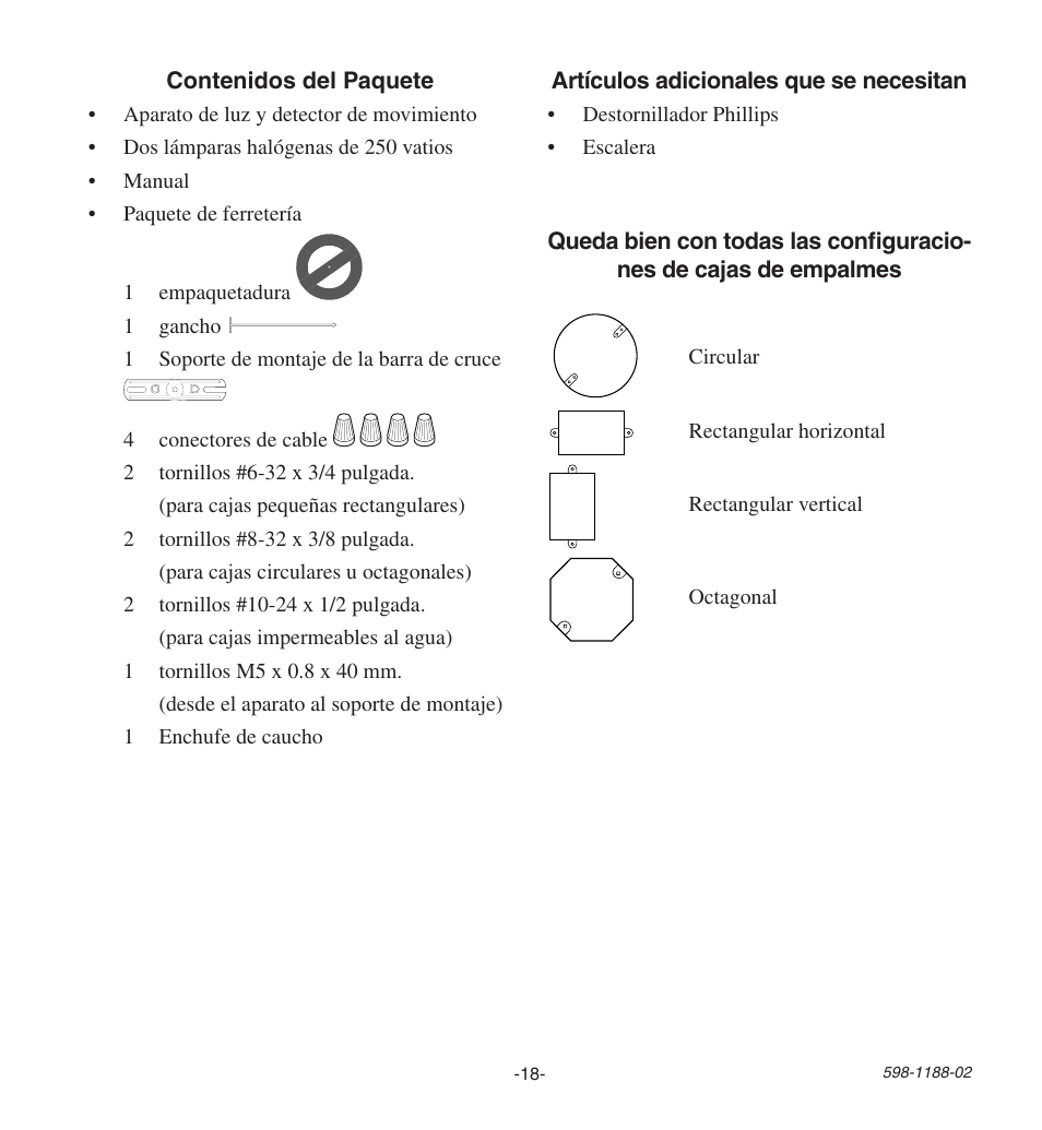 Heath Zenith All MetAl Motion SenSor HD-9260 User Manual | Page 18 / 42