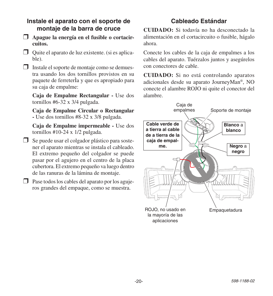 Heath Zenith All MetAl Motion SenSor HD-9260 User Manual | Page 20 / 42