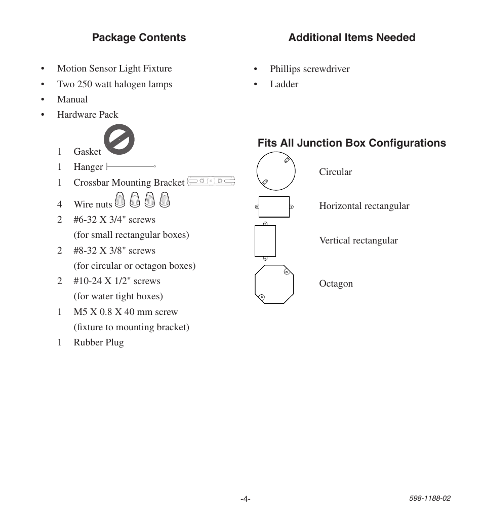 Heath Zenith All MetAl Motion SenSor HD-9260 User Manual | Page 4 / 42