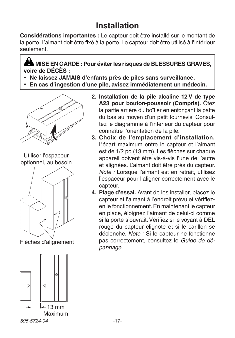 Installation | Heath Zenith 6168 User Manual | Page 17 / 24