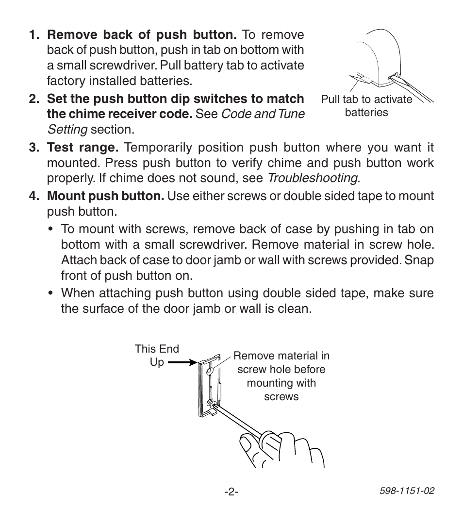 Heath Zenith Wireless Push Button Accessory 598-1151-02 User Manual | Page 2 / 32