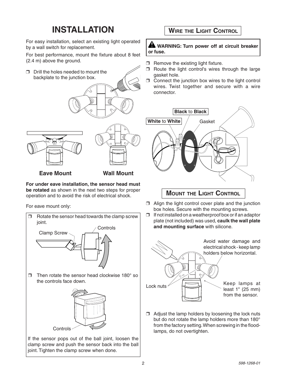 Installation | Heath Zenith SL-5408 User Manual | Page 2 / 12