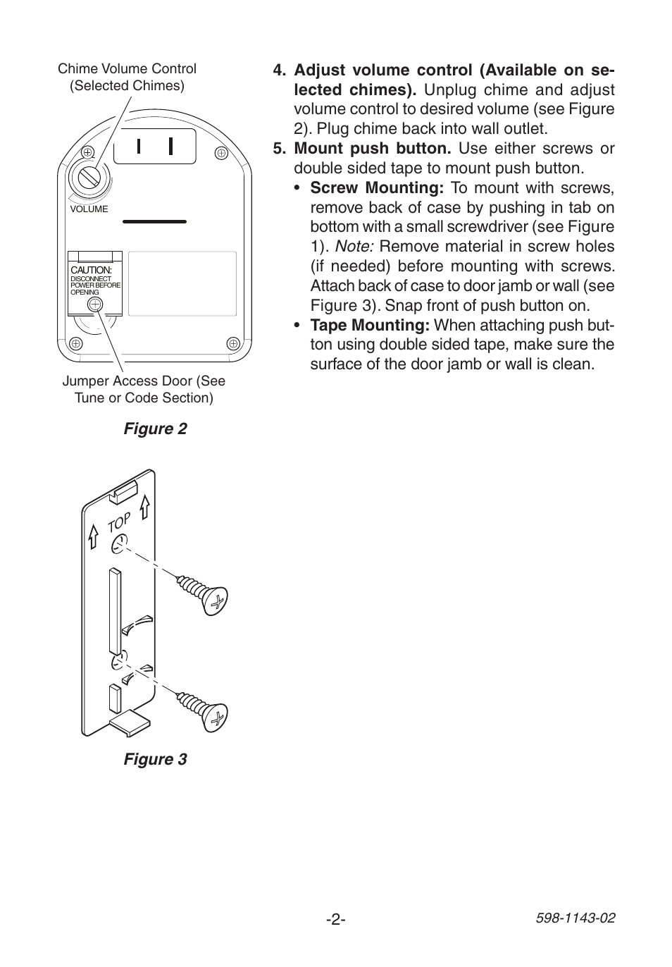 Figure 3, Figure 2 | Heath Zenith Wireless Strobe Chime 6144 User Manual | Page 2 / 24