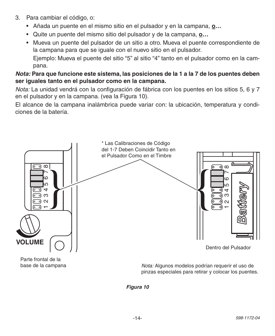 Type “d | Heath Zenith Wireless Chime 598-1172-04 User Manual | Page 14 / 24