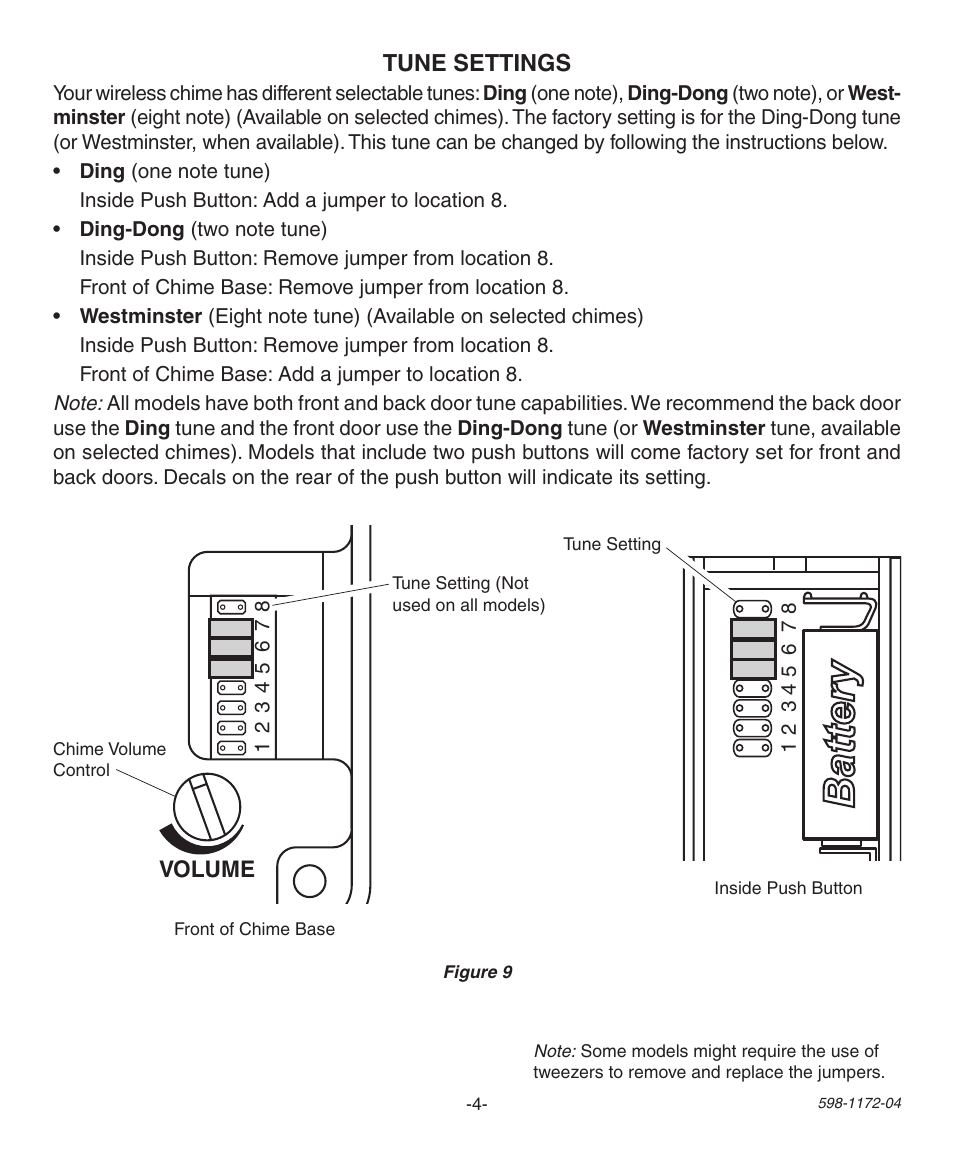 Type “d | Heath Zenith Wireless Chime 598-1172-04 User Manual | Page 4 / 24