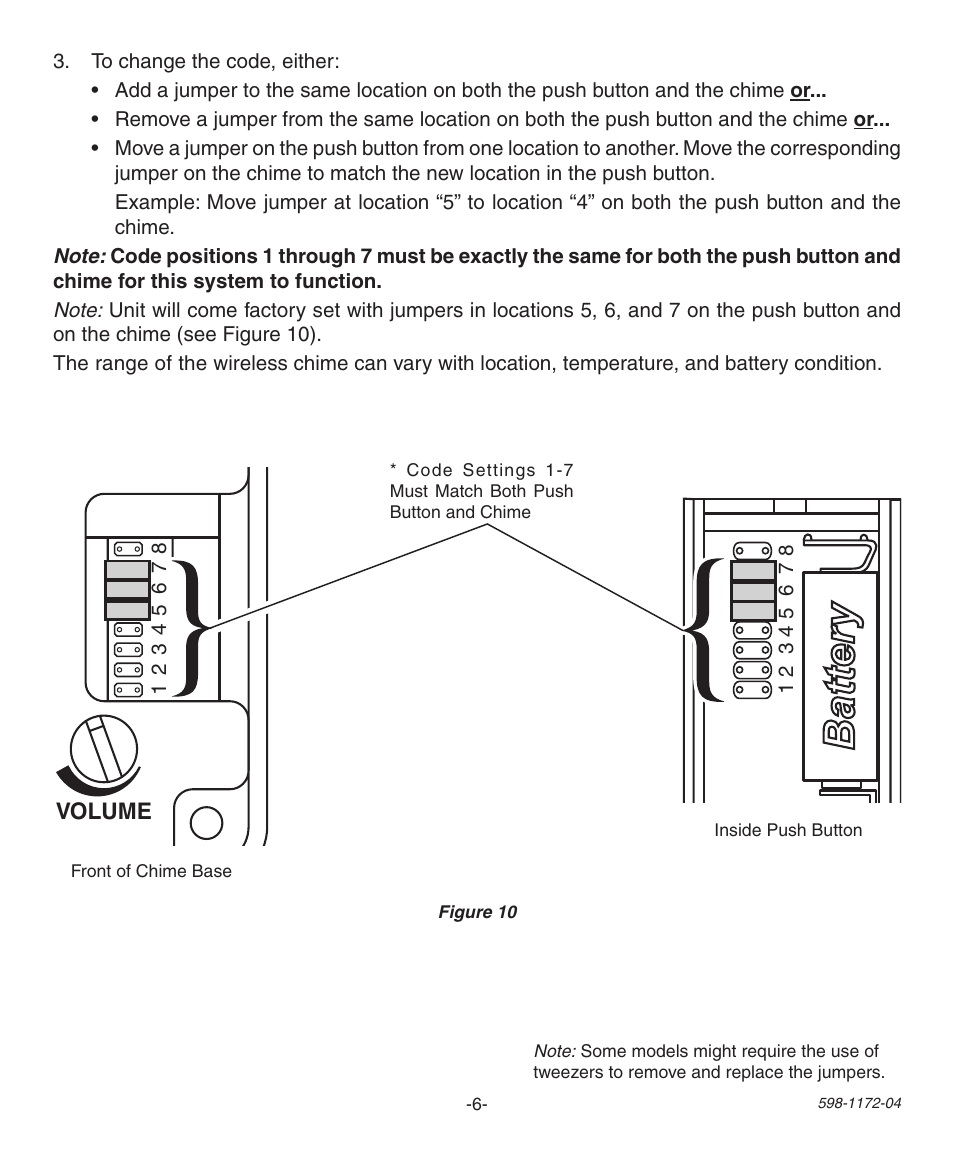 Type “d | Heath Zenith Wireless Chime 598-1172-04 User Manual | Page 6 / 24