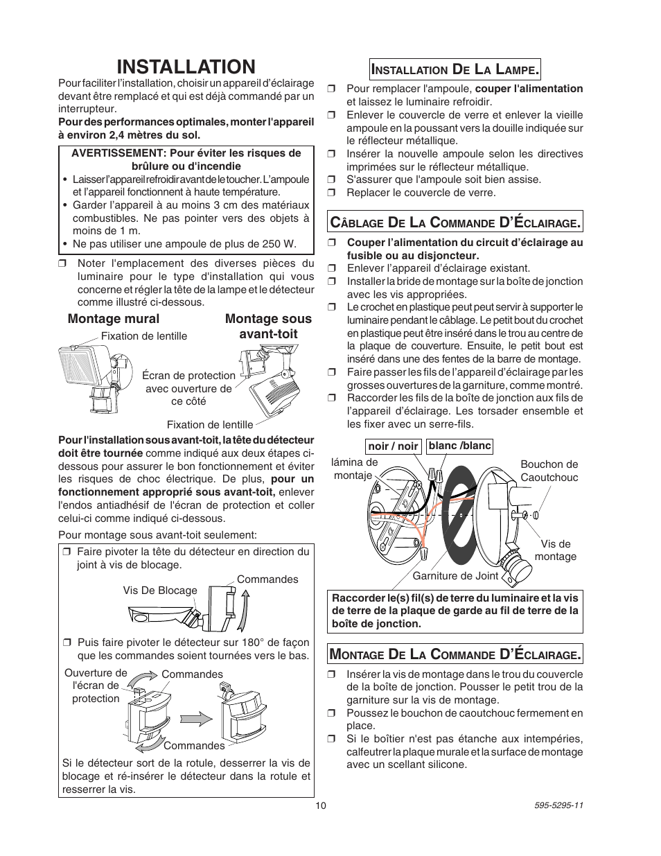 Installation | Heath Zenith SL-5525 User Manual | Page 10 / 12
