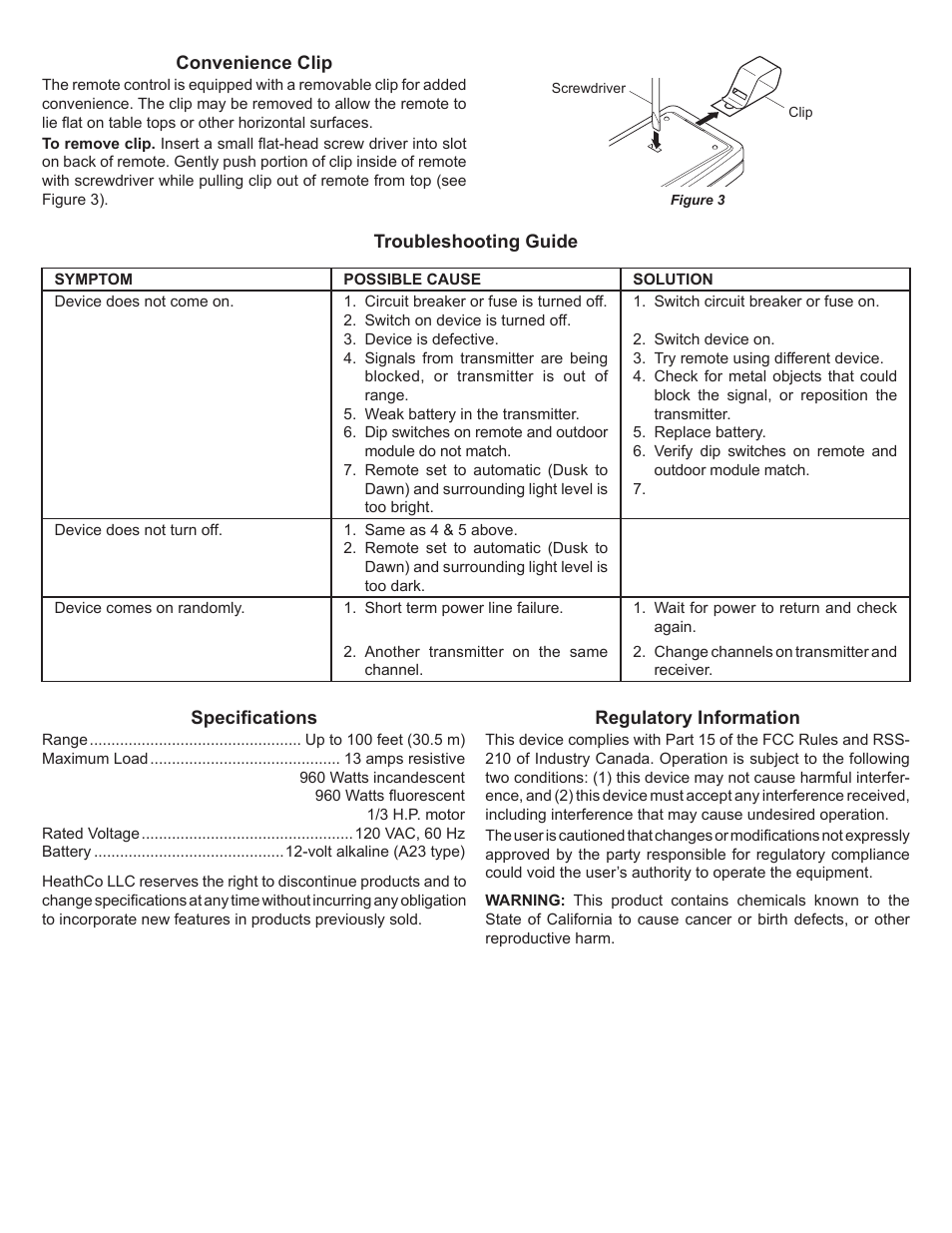 Heath Zenith Wireless Outdoor Power Control 6022 User Manual | Page 2 / 2